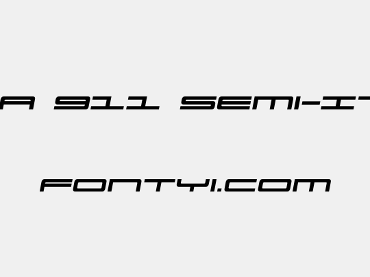 Ultra 911 Semi-Italic