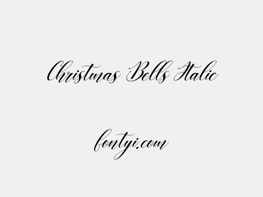 Christmas Bells Italic
