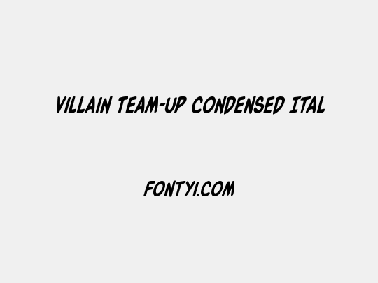 Villain Team-Up Condensed Ital