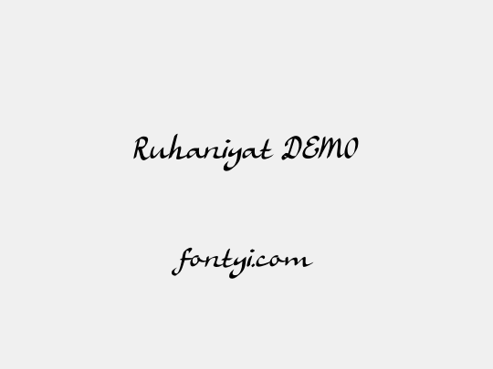 Ruhaniyat DEMO