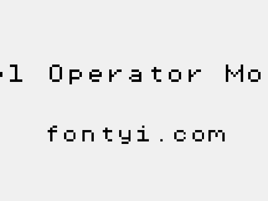 Pixel Operator Mono 8