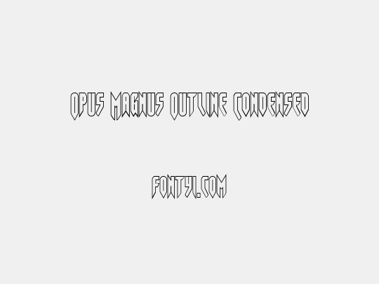Opus Magnus Outline Condensed