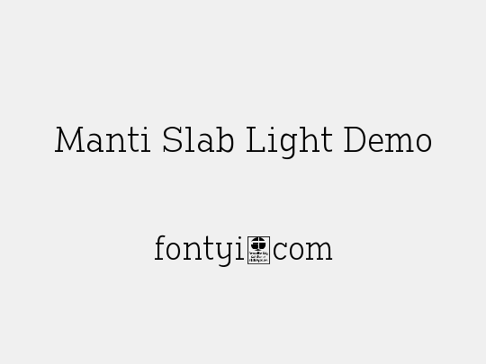 Manti Slab Light Demo