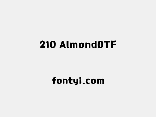 210 AlmondOTF