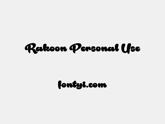 Rakoon Personal Use