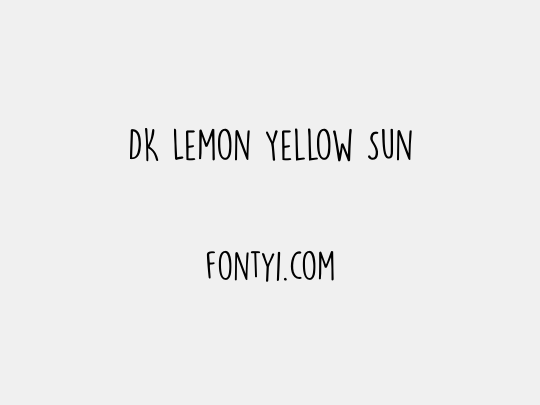 DK Lemon Yellow Sun