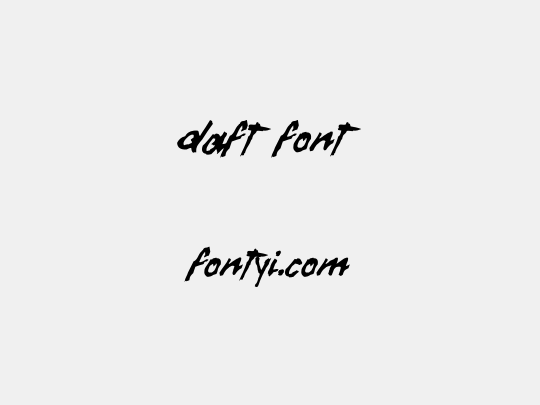 Daft Font
