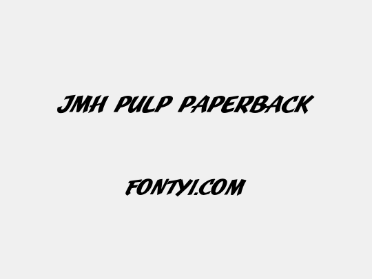 JMH Pulp Paperback