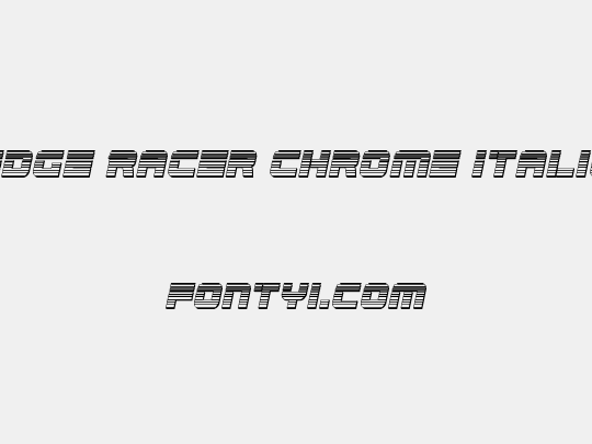 Edge Racer Chrome Italic