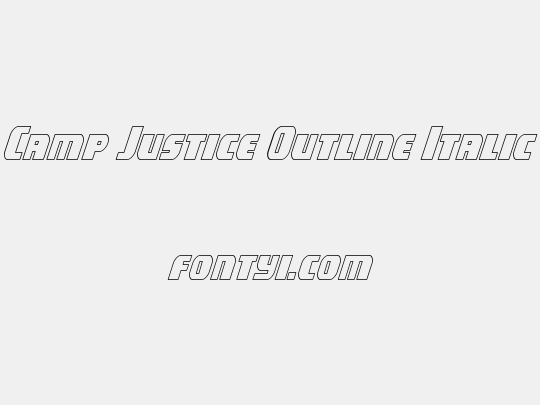 Camp Justice Outline Italic