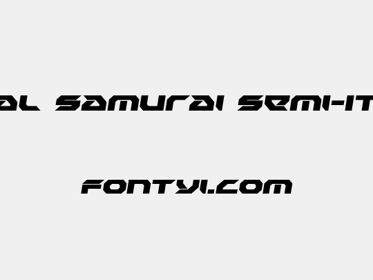 Royal Samurai Semi-Italic