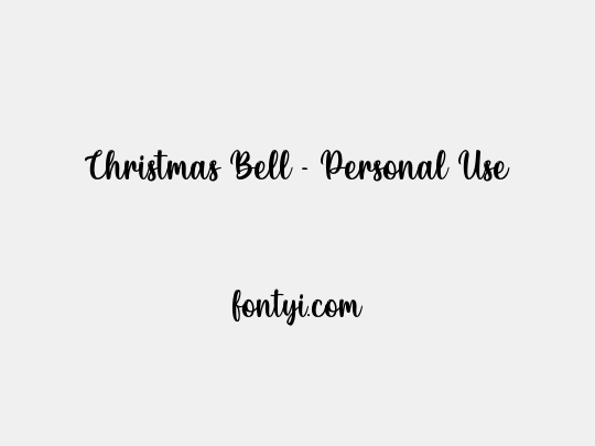 Christmas Bell - Personal Use