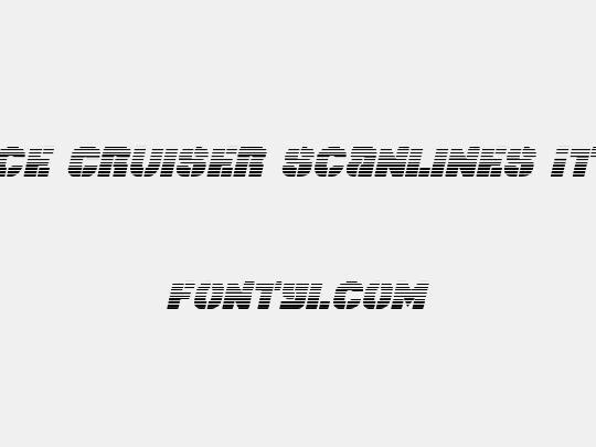 Space Cruiser Scanlines Italic
