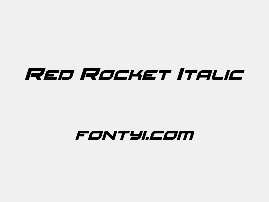Red Rocket Italic