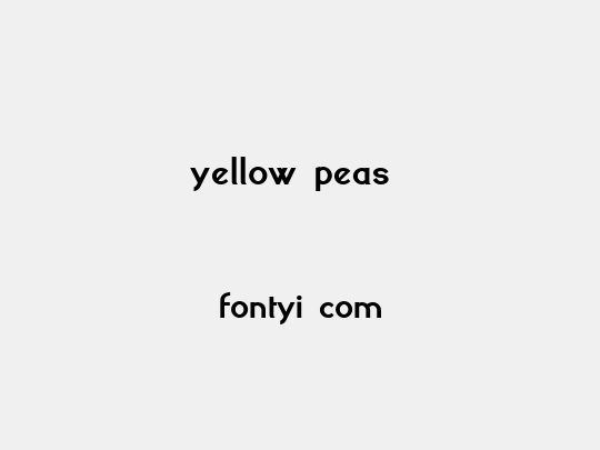 yellow peas 