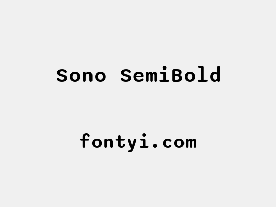 Sono SemiBold