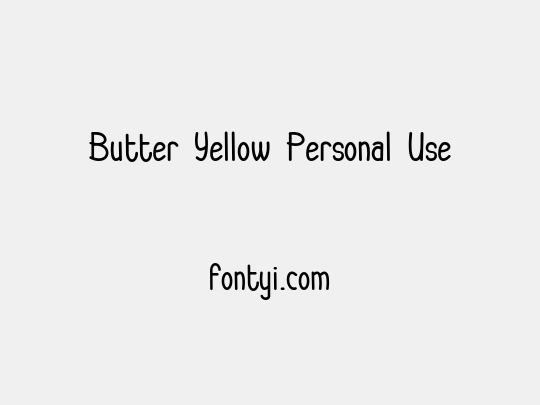 Butter Yellow Personal Use