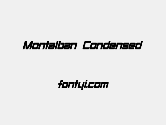 Montalban Condensed