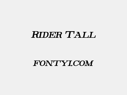 Rider Tall