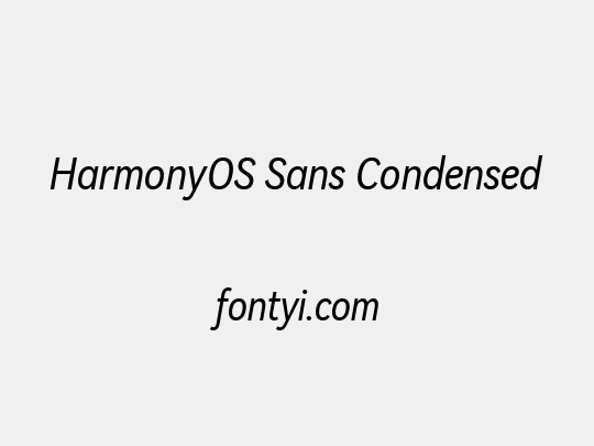 HarmonyOS Sans Condensed