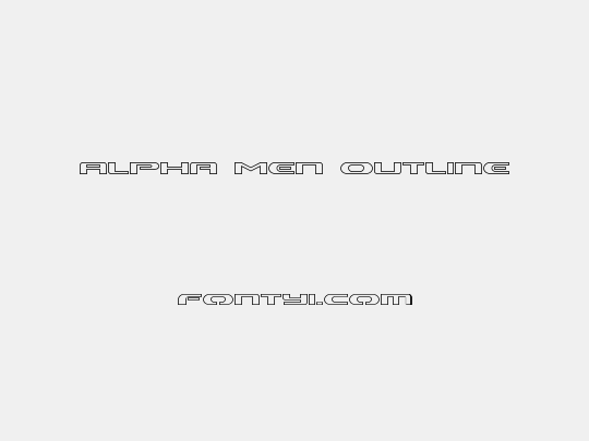 Alpha Men Outline