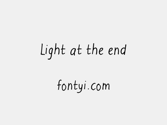 Light at the end