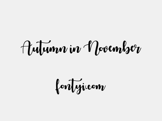 Autumn in November