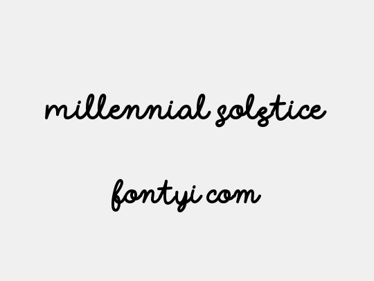 Millennial Solstice