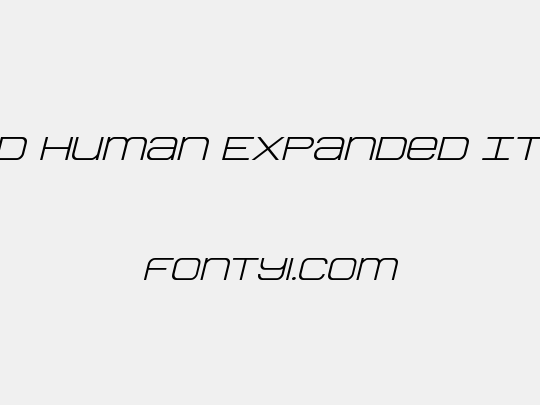 Head Human Expanded Italic