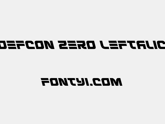 Defcon Zero Leftalic