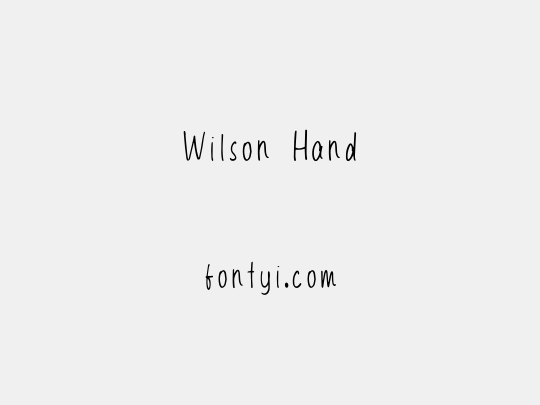 Wilson Hand