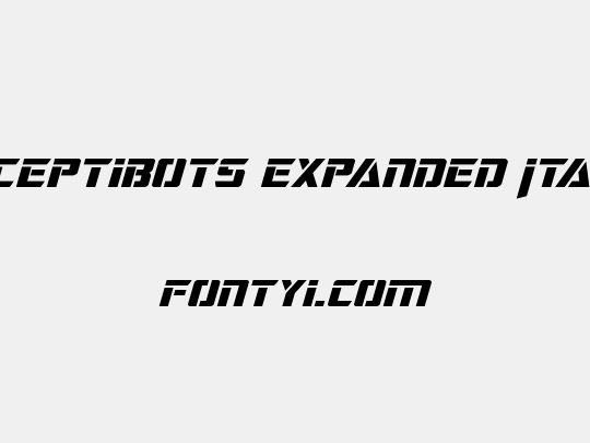 Deceptibots Expanded Italic