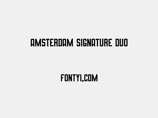 Amsterdam Signature Duo