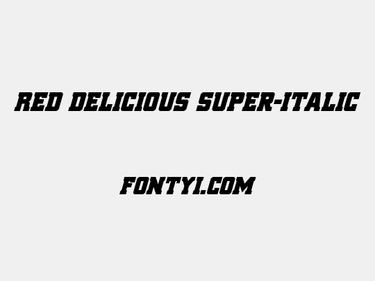 Red Delicious Super-Italic