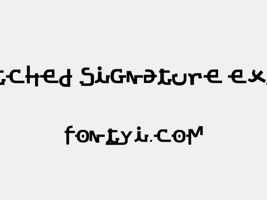 Stretched Signature Ext Bold
