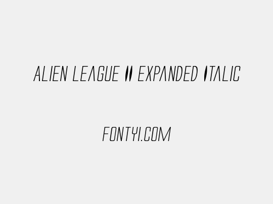 Alien League II Expanded Italic