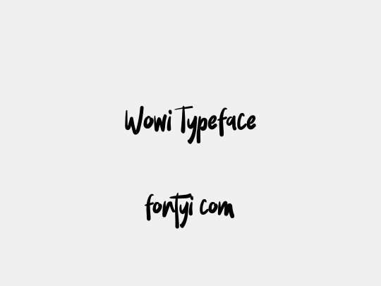 Wowi Typeface