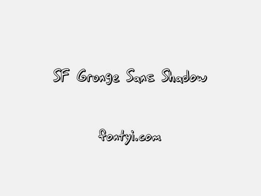 SF Grunge Sans Shadow