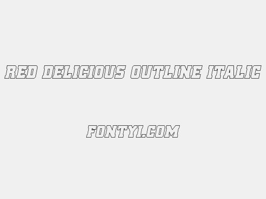 Red Delicious Outline Italic