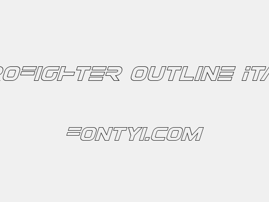 Eurofighter Outline Italic