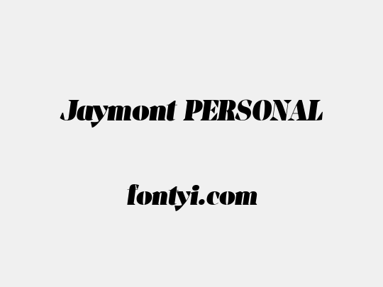Jaymont PERSONAL