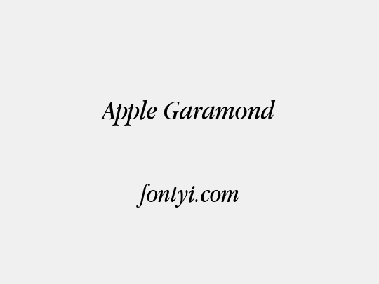 Apple Garamond