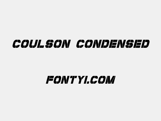 Coulson Condensed