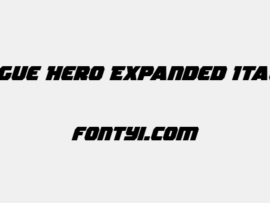 Rogue Hero Expanded Italic