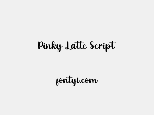 Pinky Latte Script