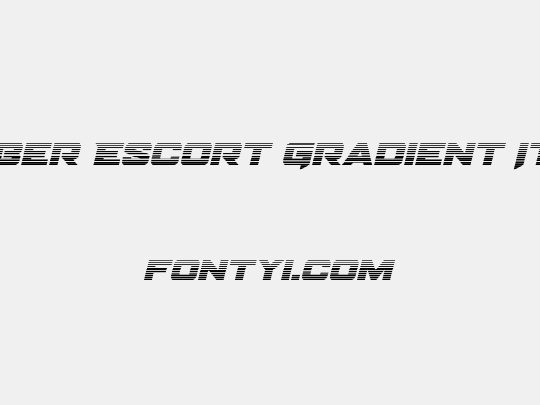 Bomber Escort Gradient Italic