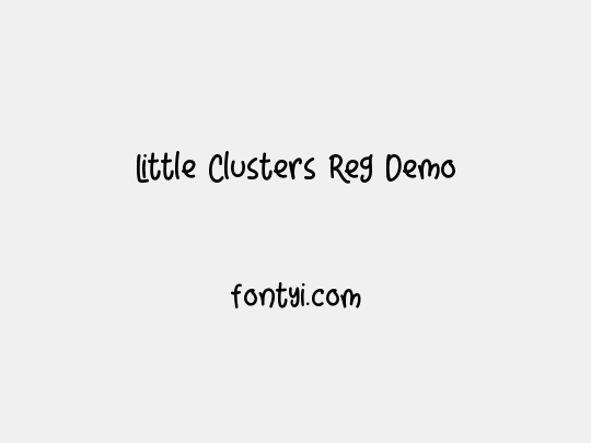 Little Clusters Reg Demo