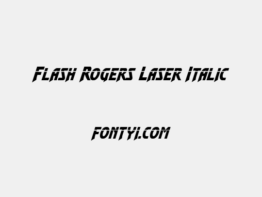 Flash Rogers Laser Italic