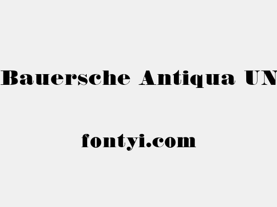 Fette Bauersche Antiqua UNZ Pro
