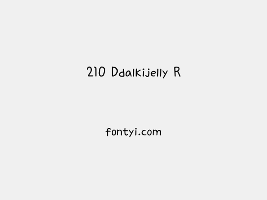 210 Ddalkijelly R